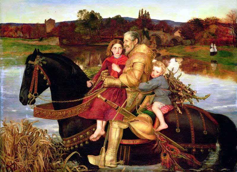 Sir John Everett Millais Sir Isumbras at the Ford oil painting picture